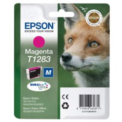 Epson Fox T1283 DURABrite Ultra Ink, Ink Cartridge, Magenta Single Pack, C13T12834010